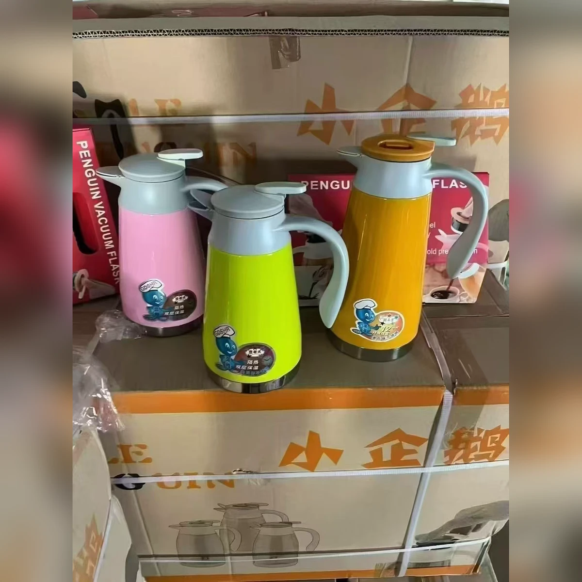卡通大容量保温壶冷水壶 马卡龙多色 家用现货