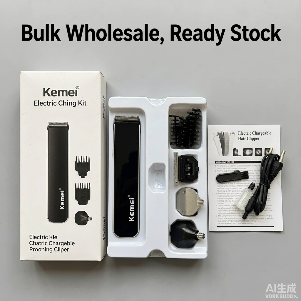 Kemei KM-3580四合一理发器套装 理发剃须修鼻毛 1000套