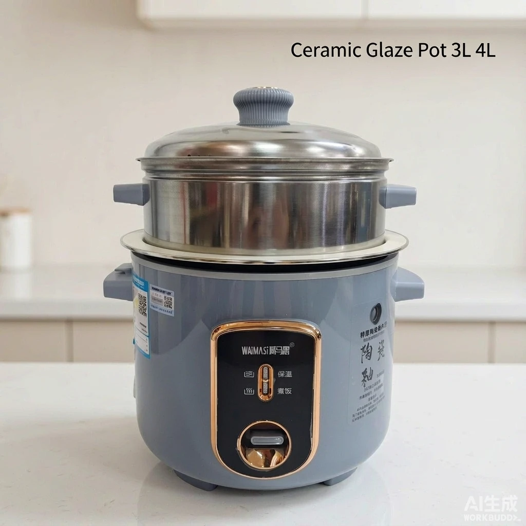 高端电饭锅 陶瓷釉内胆 3L/4L双容量 香糯不粘 现货批发