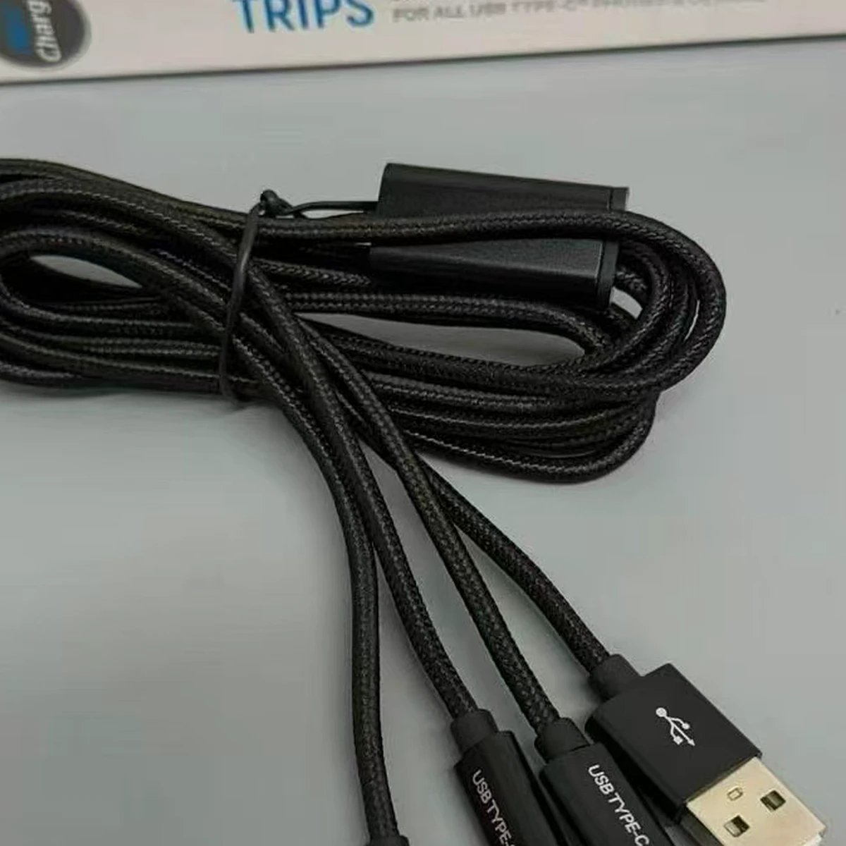 一拖三快充数据线 三合一充电线 编织线身 现货