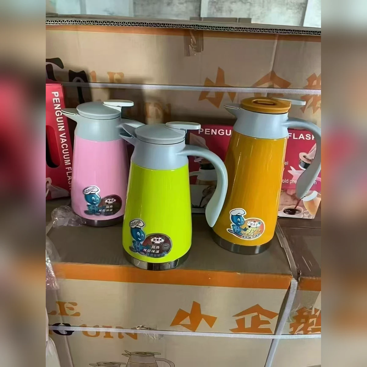 卡通大容量保温壶冷水壶 马卡龙多色 家用现货