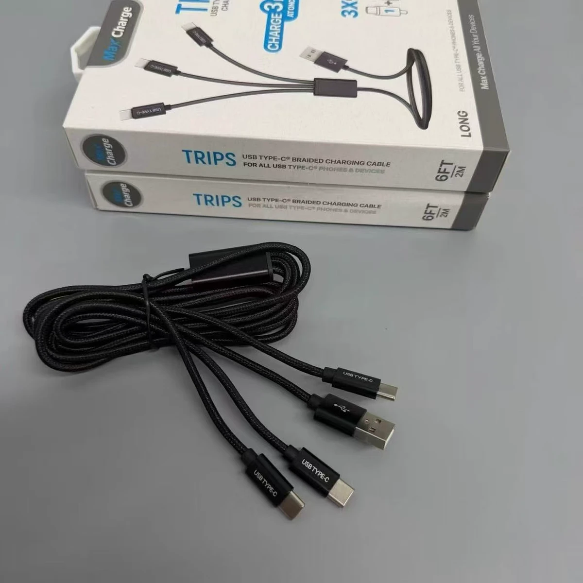 一拖三快充数据线 三合一充电线 编织线身 现货