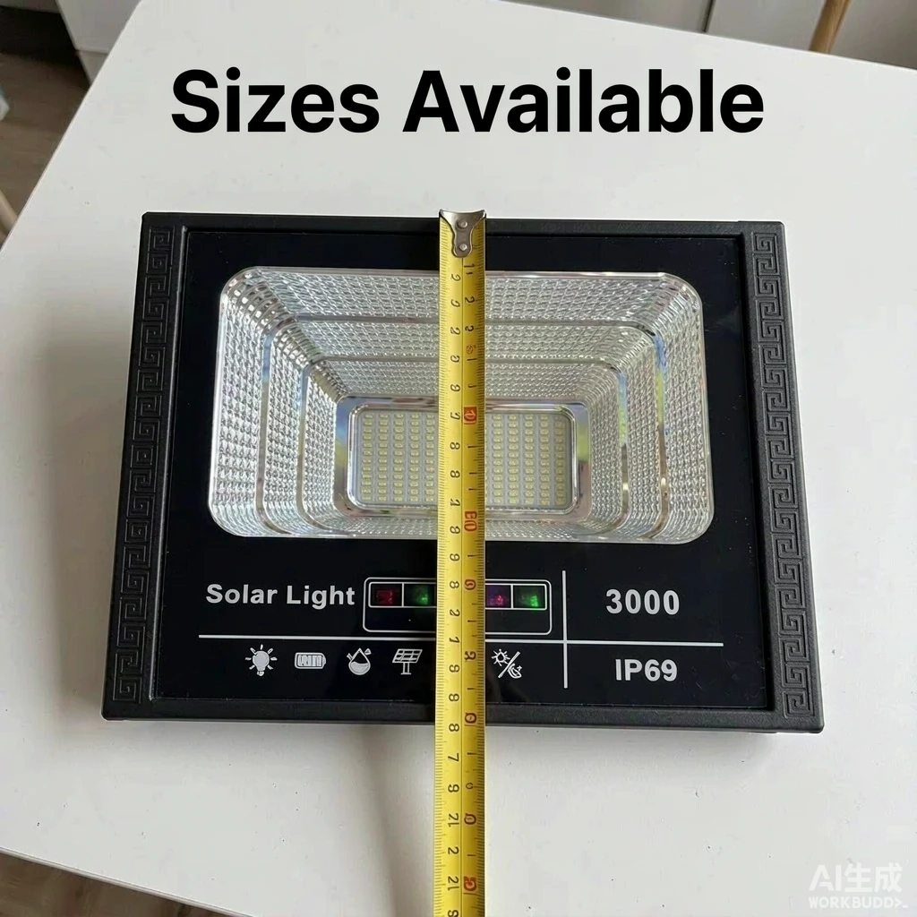 LED太阳能泛光灯 IP69防水 遥控光控 广告牌庭院灯 2000套