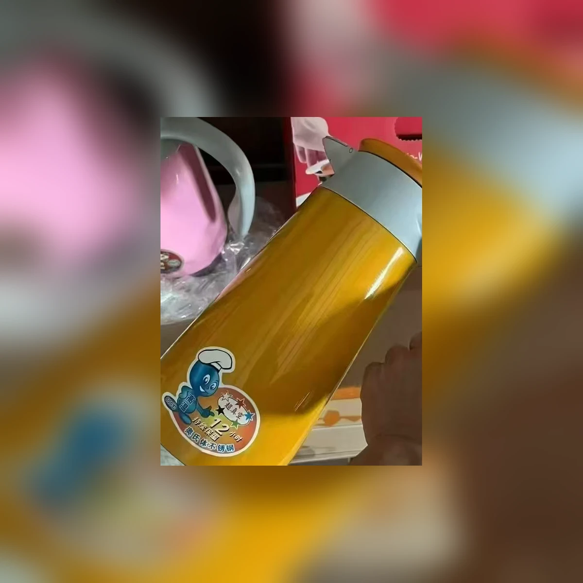 卡通大容量保温壶冷水壶 马卡龙多色 家用现货