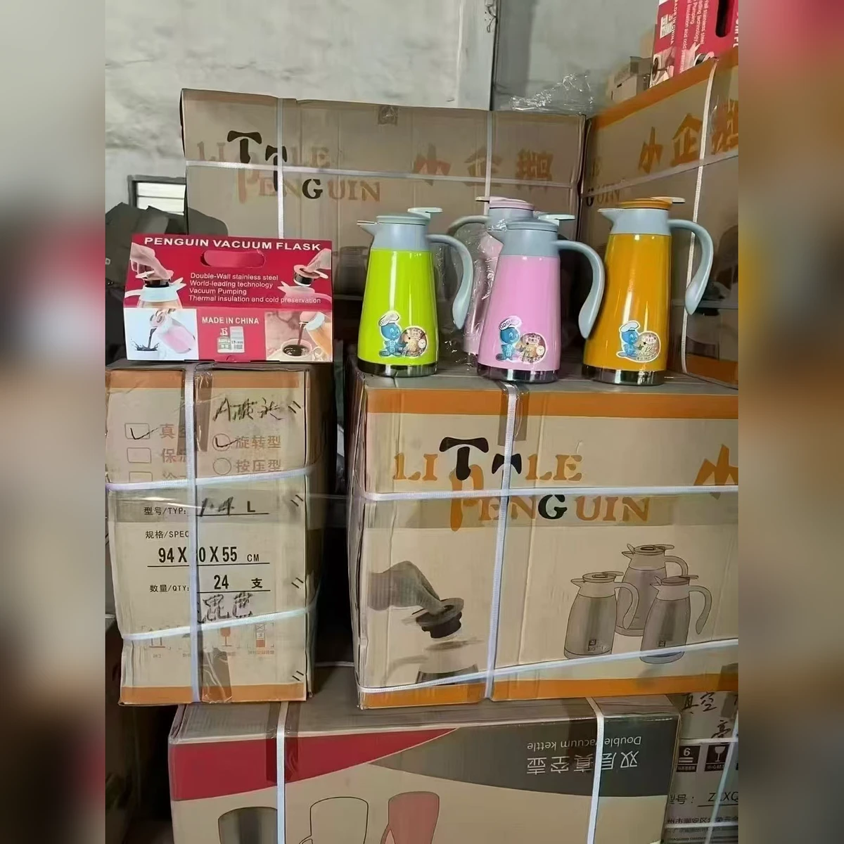 卡通大容量保温壶冷水壶 马卡龙多色 家用现货