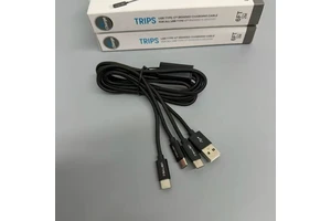 一拖三快充数据线 三合一充电线 编织线身 现货