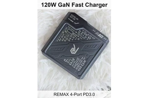 REMAX 120W氮化镓快充充电器 折叠插脚 4口输出 1200个现货