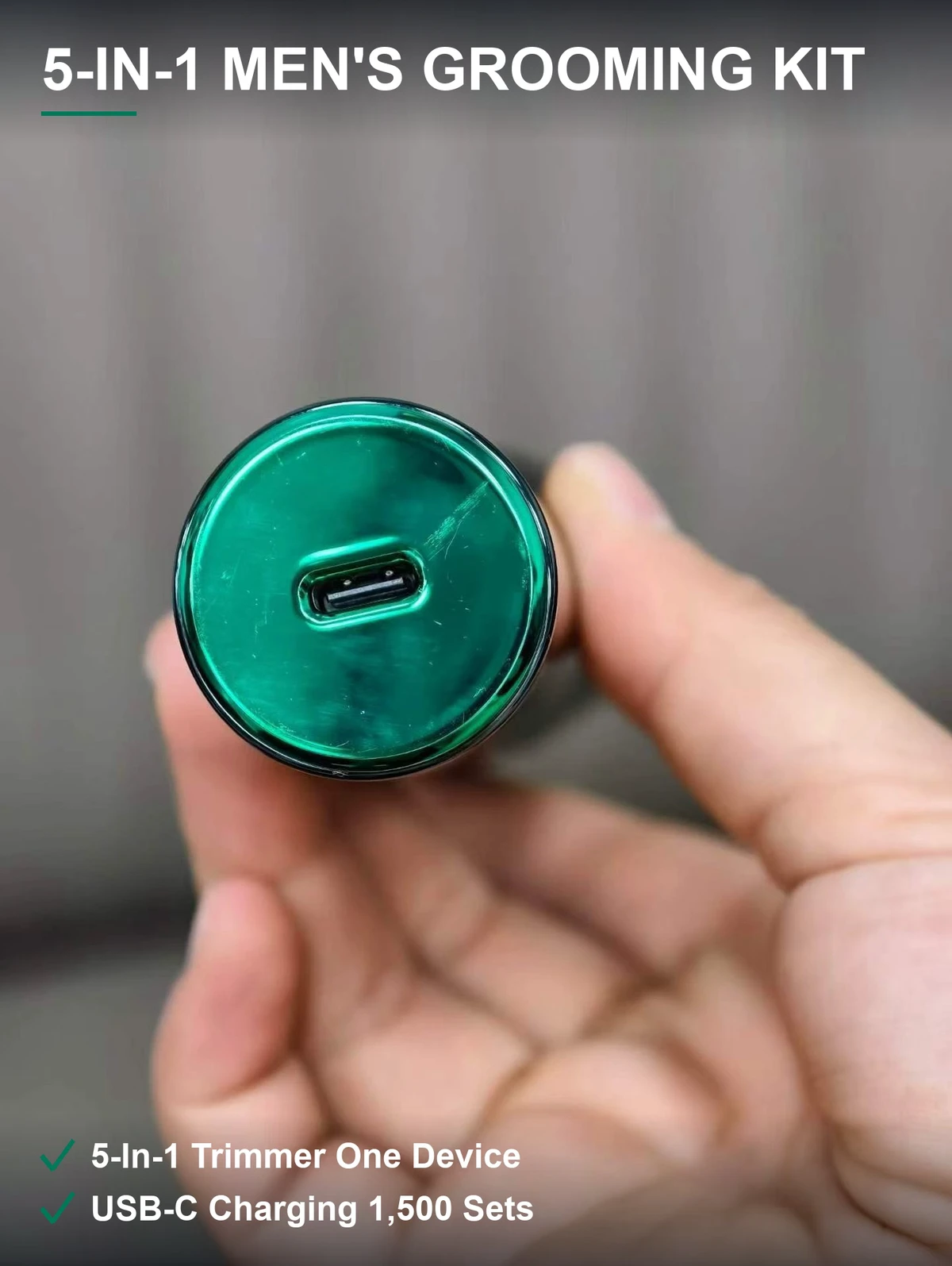 五合一男士理发器套装 多彩定位梳 USB-C充电 配收纳底座 1500套原箱