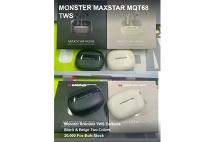 魔声MAXSTAR MQT68真无线耳机 皮纹充电仓 黑米白两色 20000个整批现货