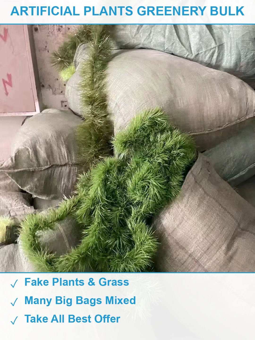 仿真绿植草皮混款 现货清仓批发