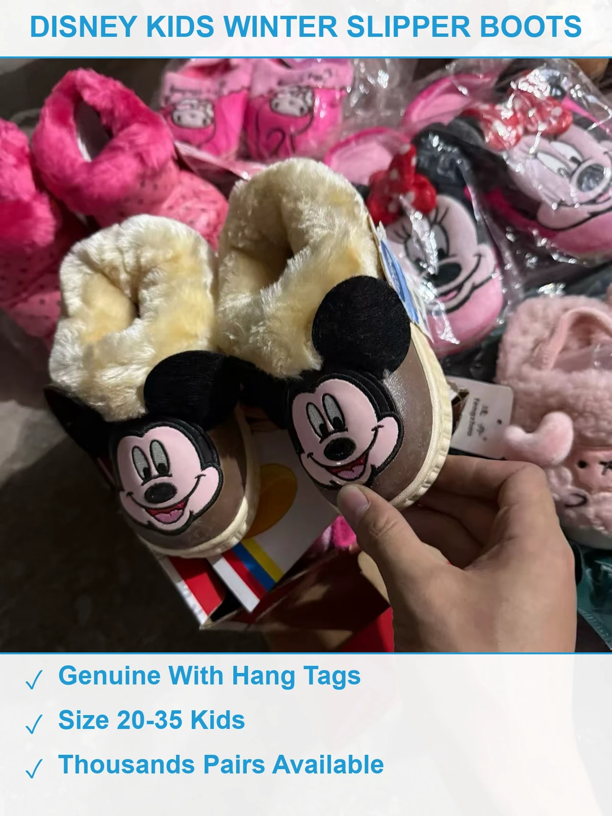 迪士尼儿童棉鞋几千双 现货清仓批发