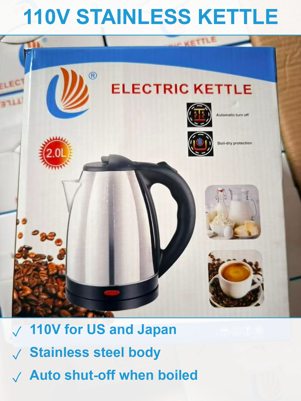 110V电热水壶 现货清仓批发