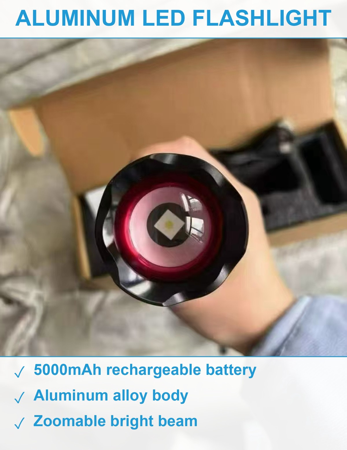 铝合金手电筒1500个 现货清仓批发