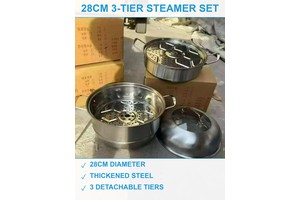 28公分三层蒸锅1000套 现货清仓批发