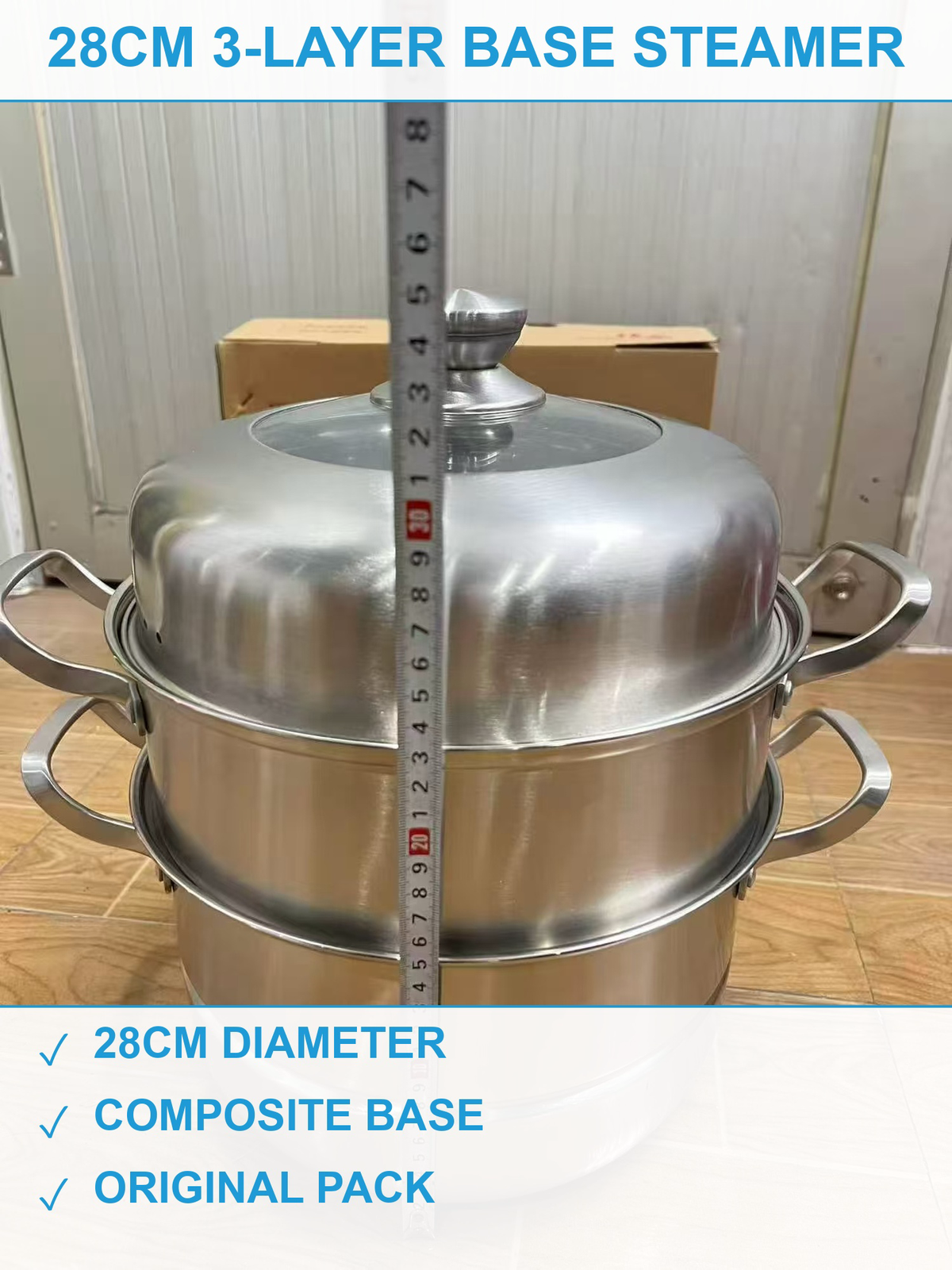28公分复底三层蒸锅 现货清仓批发